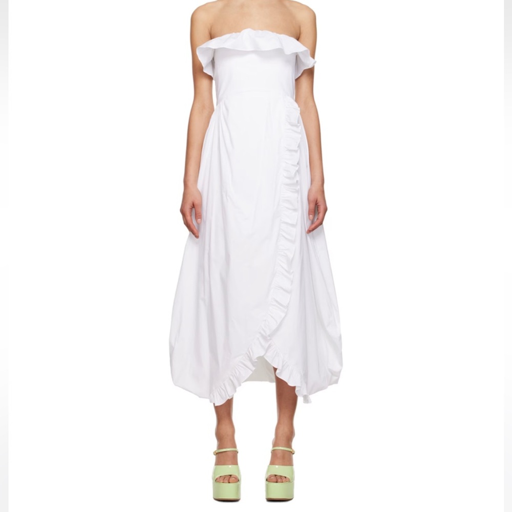 KIKA VARGAS White Sylvia Maxi Dress XS